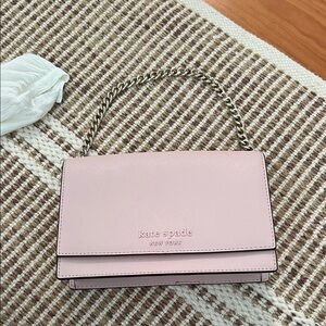 Kate Spade Light Pink Shoulder Bag with Chain Strap